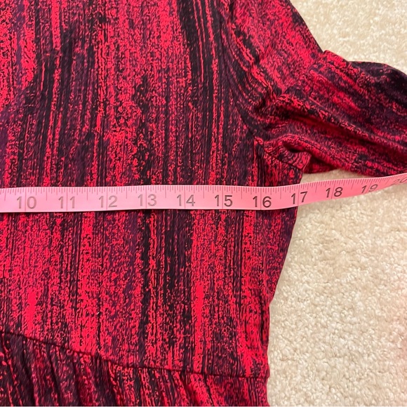 Soma Dress Womens Small Red Black Pattern Soft A-line V-Neck Lounge Wear Comfy - Picture 6 of 8